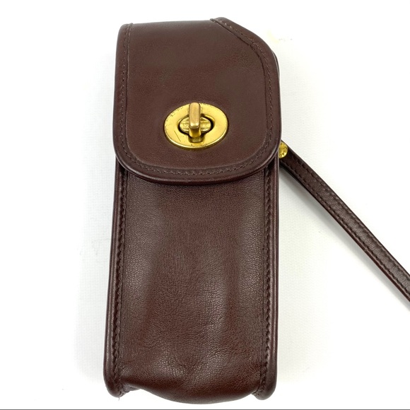 Coach Bags Coach Vintage Brown Leather Eyeglass Case W Strap Poshmark